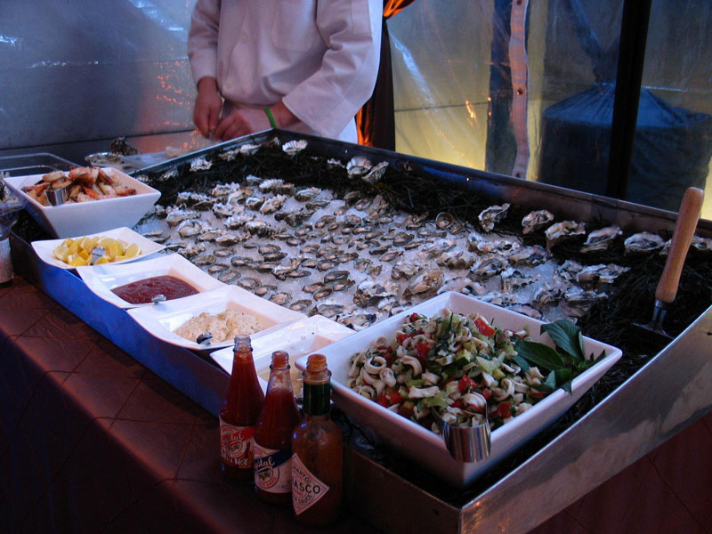 Seafood Bar of Oysters at Event